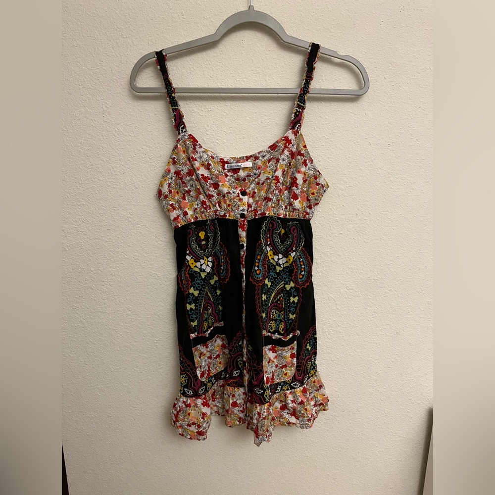 Bluenotes Floral Pattern Block Romantic Top Medium
